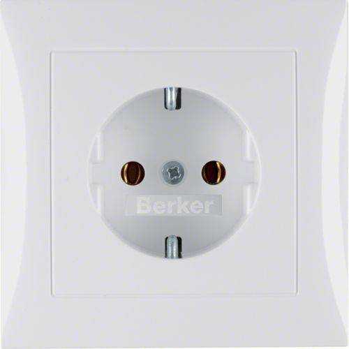 Berker 47428989 Steckdose SCHUKO mit Abdeckplatte S.1/B.3/B.7 polarweiß, glänzend Mesch Shop Berker 47428989 Steckdose SCHUKO mit Abdeckplatte S.1/B.3/B.7 polarweiß, glänzend Mesch Shop